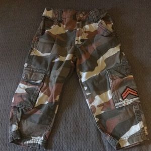 Boys 2T- lucky brand. Waist runs big, maybe husky size.